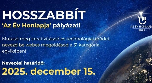 HOSSZABBÍT AZ ÉV HONLAPJA 2025 PÁLYÁZAT