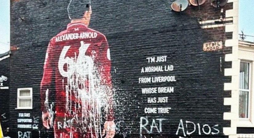 Megrongálták a Trent Alexander-Arnoldról készült falfestményt Liverpoolban