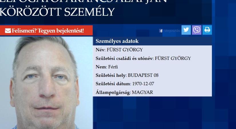 Már nemzetközi elfogatóparancsot adtak ki Fürst György ellen