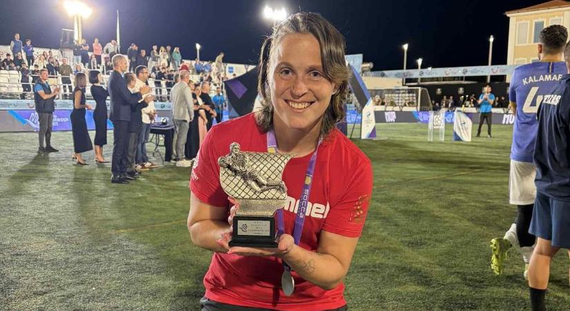 Környei aranykesztyű Krétán – Terdik Tamara, a női socca-válogatott kapusa mesélt a döntő pillanatairól