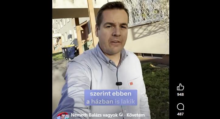 Németh Balázs volt M1-es híradós elment fenyegetőzni egy tiszás aktivista lakásához