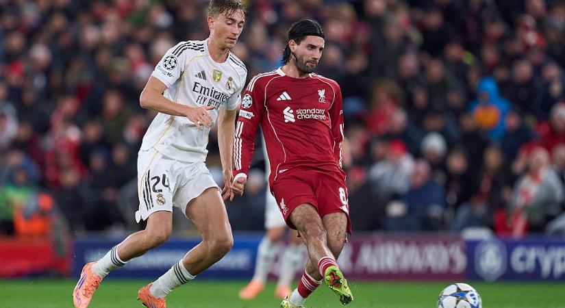 BL: Szoboszlai a Real Madrid ellen is villant, nagy szerepe volt a Liverpool góljában - videó
