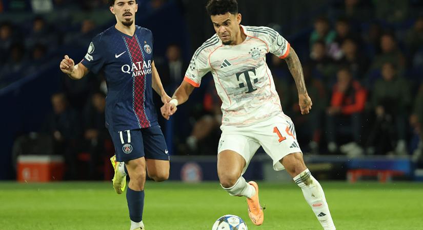 BL: Luis Díaz két góljával és kiállítása ellenére is nyert a Bayern München a PSG ellen – videóval