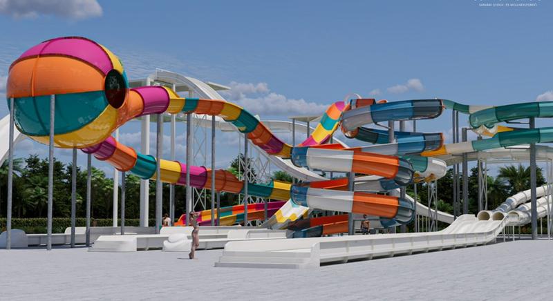 380 méternyi új csúszdapálya épül a Sárvári Gyógy- és Wellnessfürdőben