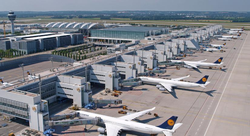 A müncheni repülőtéren is drónészlelés miatt állt le a forgalom