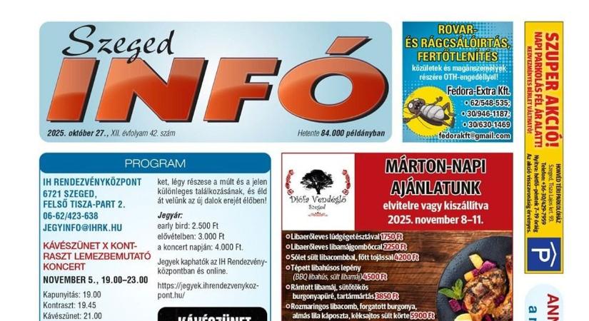 Szeged Infó 2025.10.29-i lapszáma