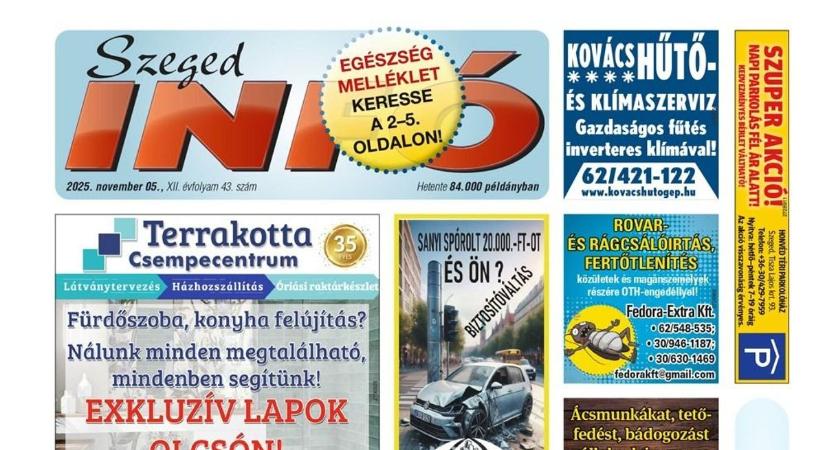 Szeged Infó 2025.11.05-i lapszáma