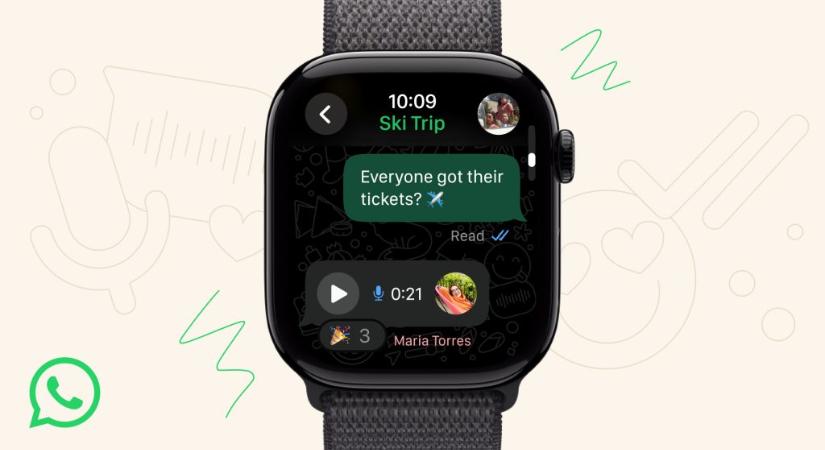 Megérkezett a WhatsApp alkalmazás az Apple Watch-okra