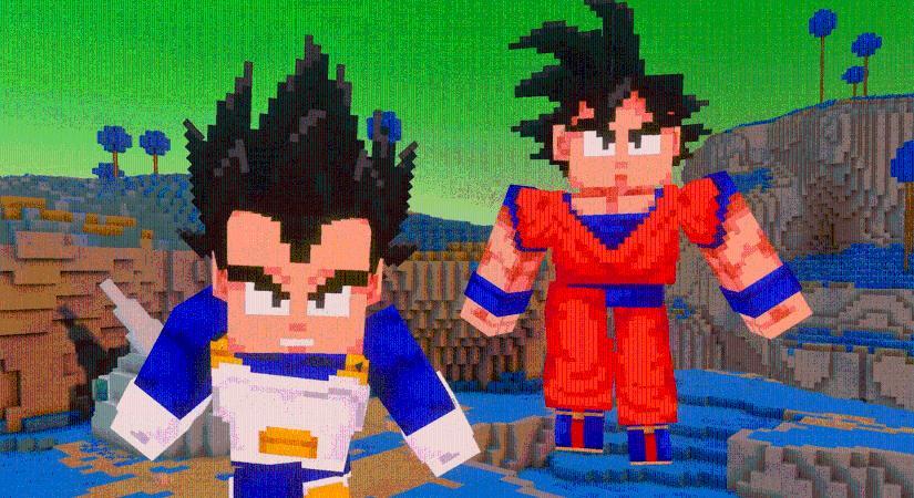 Verekedős játékot csinált a Minecraftból a frissen megjelent Dragon Ball DLC, amiben a kockásított Gokuval is bunyózhatunk