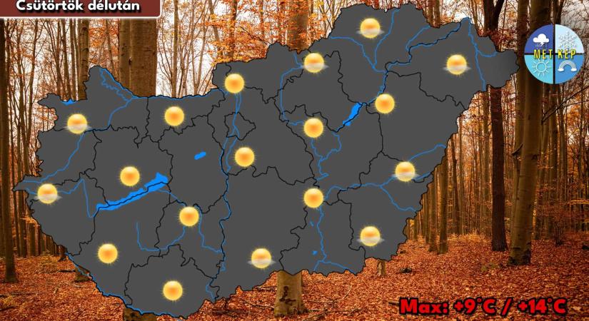 Csütörtökön is marad a jobbára napos, száraz idő