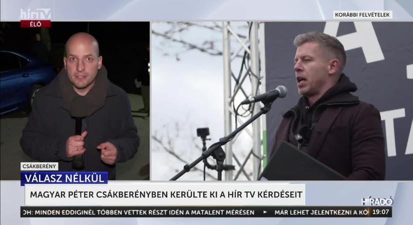 Hol a bátorság? Magyar Péter Csákberényben sem mert válaszolni az adatbotrányra  videó