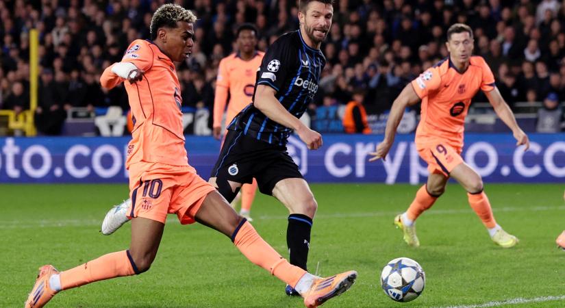 Hiába Yamal csodagólja, botlott a Barcelona a BL-ben