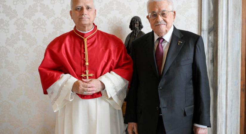 A gázai helyzetről egyeztetett a palesztin elnökkel a pápa