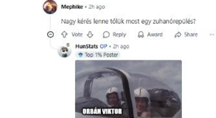 „Megköszönnénk az ukránoknak, ha lezuhanna a gép” — A tiszások a Redditen azt írták, bárcsak lezuhanna Orbán Viktor repülőgépe!