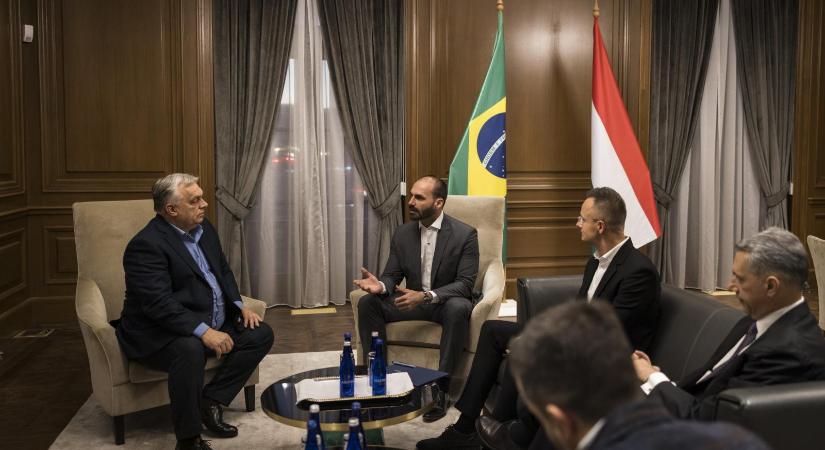 Megvolt a tárgyalás Orbán Viktor és az elítélt Jair Bolsonaro fia között Washingtonban
