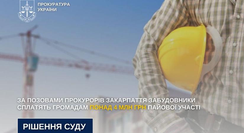 Kárpátalján a beruházókat több mint 4 millió hrivnya hozzájárulás befizetésére kötelezték