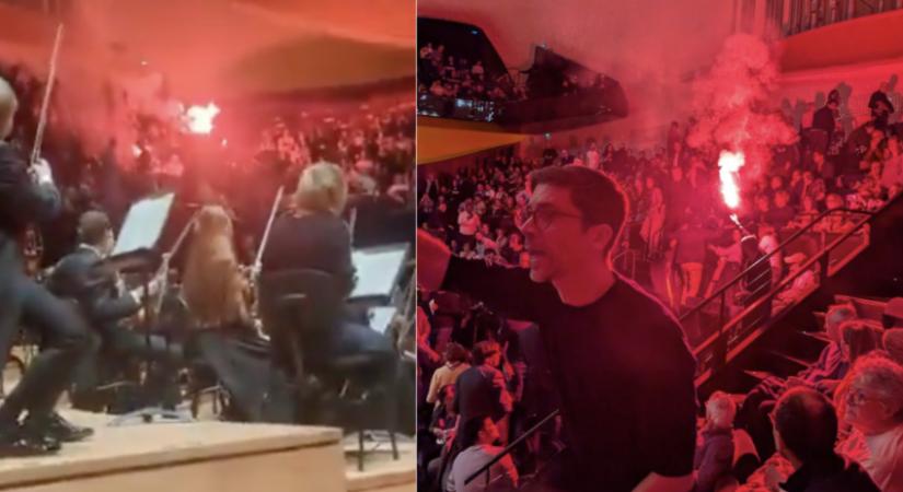 Izrael-ellenes tüntetők gyújtogattak Schiff Andrásék koncertjén