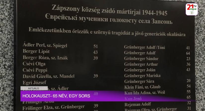 Aktuális (2025.11.07) Holokauszt- 65 név, egy sors (videó)