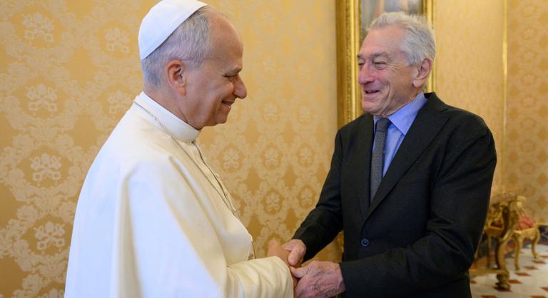 XIV. Leó pápa találkozott Robert De Niróval a Vatikánban.