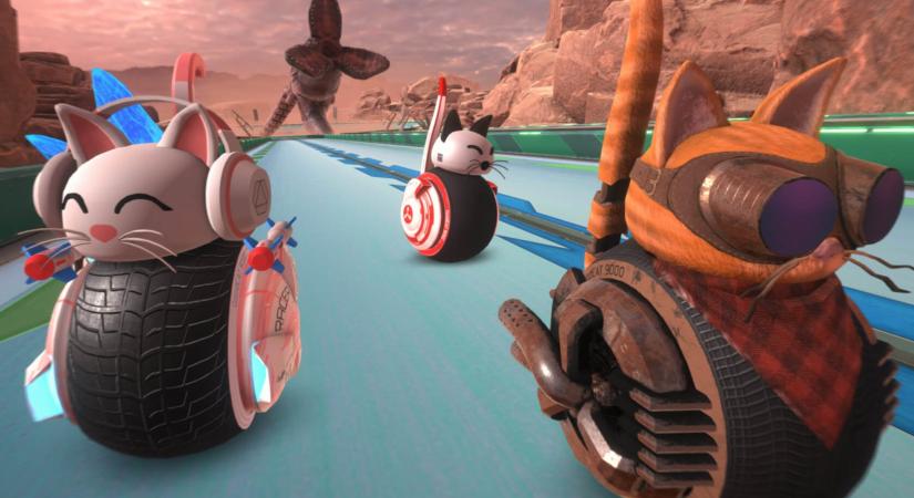 RollCats: Új, magyar fejlesztésű játék érkezett PS5-re, és most bárki kipróbálhatja, milyen robotmacskákkal száguldozni