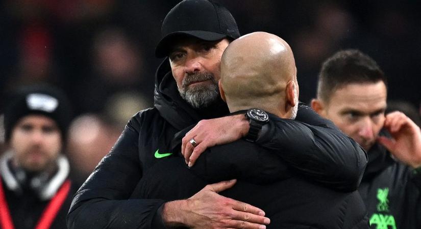 „Mindannyiunknak inspiráció voltál és vagy a mai napig” – megható üzenetet küldött Guardiolának Jürgen Klopp