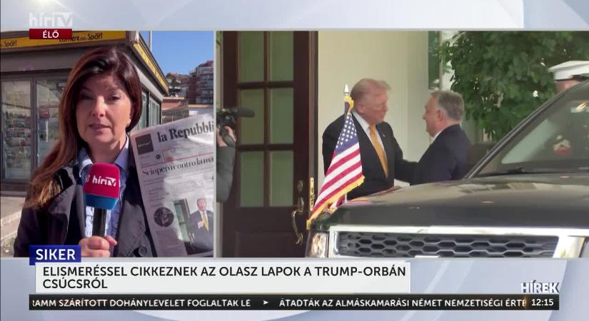 Elismeréssel cikkeznek az olasz lapok a Trump – Orbán csúcsól  videó