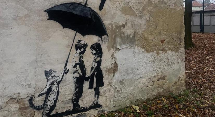 Úgy tűnik, hogy Banksy ismét csak Ukrajnában fújt a falra