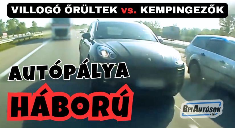 Autópálya háború: kempingezők vs. villogó gyorshajtók