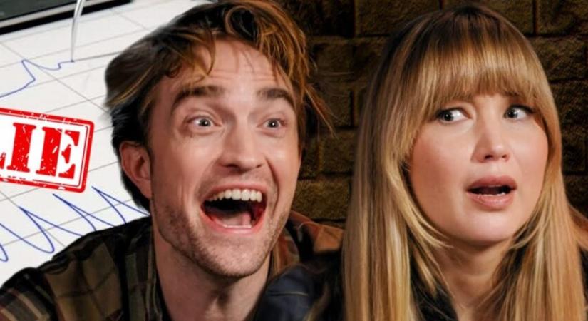 Jennifer Lawrence és Robert Pattinson meg a hazugságvizsgáló esete – videó
