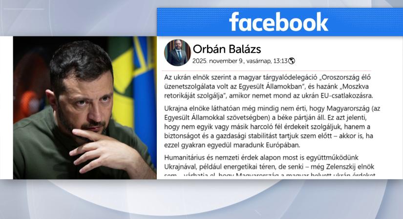 Orbán Balázs: Ukrajna elnöke láthatóan még mindig nem érti