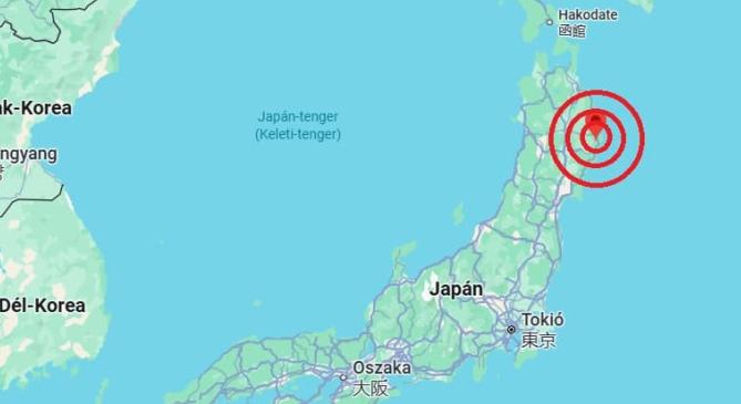 Erős földrengés rázta meg Japánt