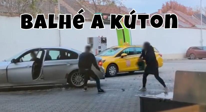 Óriási balhét rögzítettek egy kispesti benzinkúton