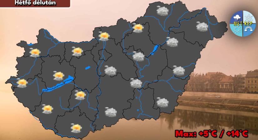 Párás, ködös idővel indul a hét