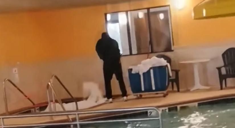 Felfordult a vendégek gyomra, amikor meglátták, mit művel a szálloda alkalmazottja a pezsgőfürdőben