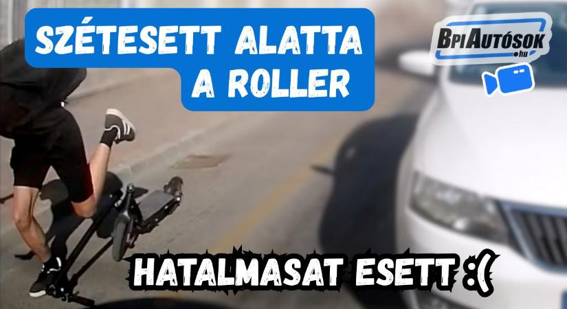 Szétesett alatta a roller – Hatalmasat bukott egy fiatal Hatvanban