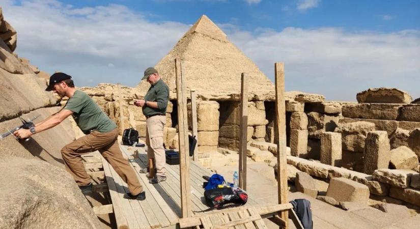 Titkos bejáratot találhattak az egyik gízai piramison