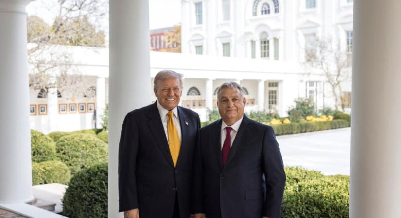 Mit üzent Trump aranysárga nyakkendője Orbán Viktornak a Fehér Házban?