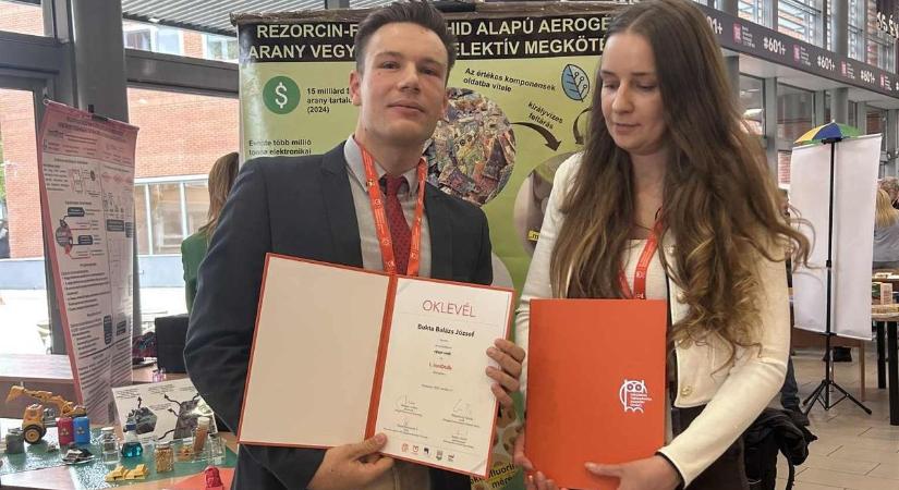 Arany kinyerésére fejlesztett ki aerogélt a debreceni diák