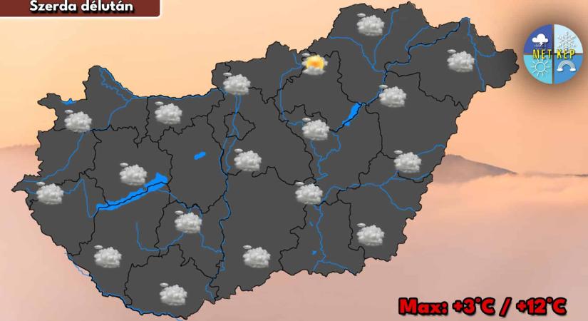 Egyre nagyobb teret hódít a köd és a rétegfelhőzet