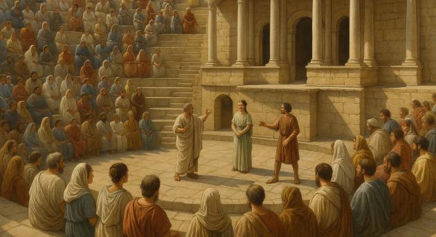 Lonidos, a római papnő, akinek nevét a színház kövébe vésték