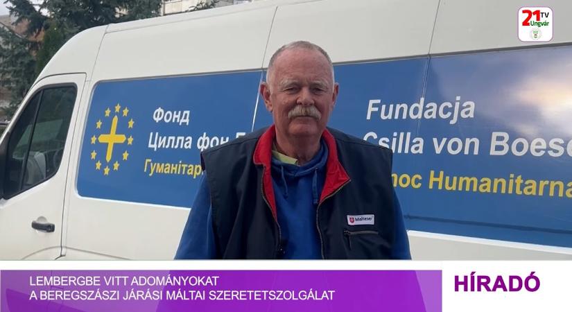 Lembergbe vitt adományokat a Beregszászi Járási Máltai Szeretetszolgálat (videó)