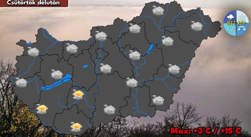 Csütörtökön is marad a köd és a rétegfelhőzet