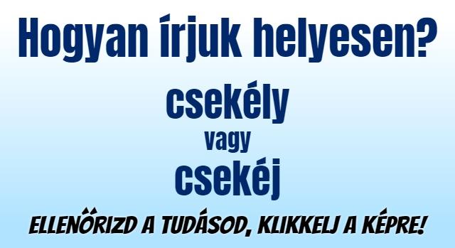 Napi helyesírás feladat: Tudod hogyan írjuk helyesen?