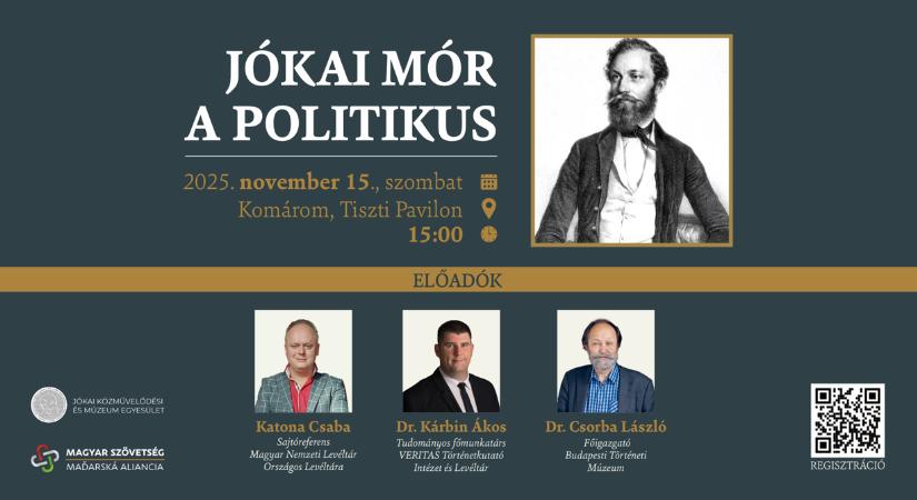 Jókai Mór politikusi örökségére emlékeznek Komáromban