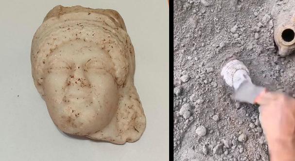 Rejtélyes női márványmaszk tárja fel a pun művészet spirituális mélységeit