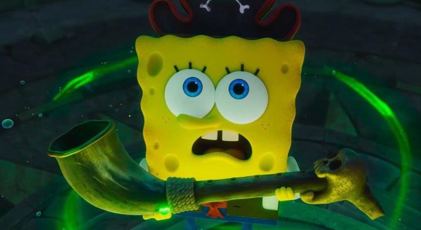 Új, magyar szinkronos előzetest kapott a SpongyaBob: Kalozkaland, amiben Bikinifenék hősei egy félelmetes szellemmel néznek szembe