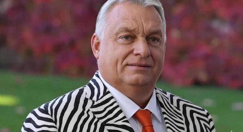 Zebramintájú öltönybe bújtatták, nyíltan kinevetik Orbán Viktort az ukránok