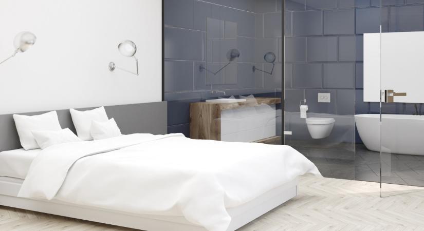 Egybenyitott fürdő- és hálószoba trend: fotón jól mutat, de a valóságban akár csődbe is vihet
