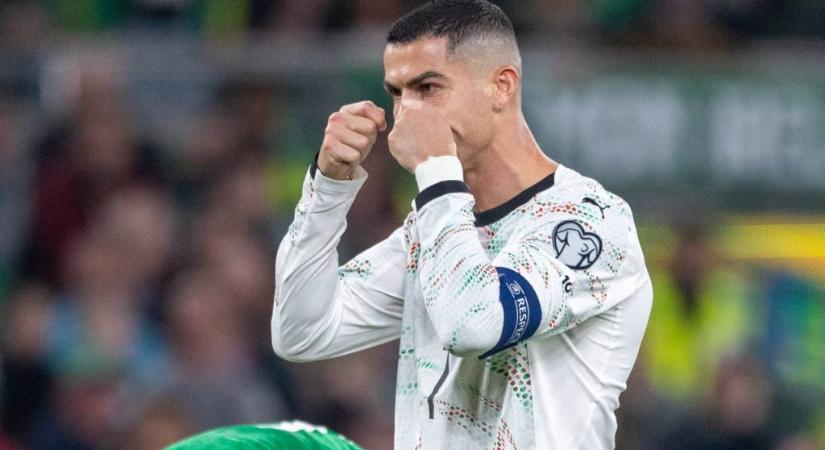 Visszanyalt a fagyi: síró arccal gúnyolták az írek a korábban ugyanúgy mutogató Cristiano Ronaldót