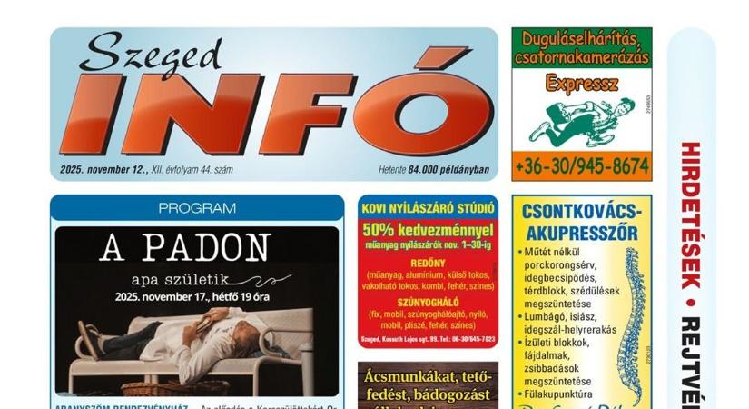 Szeged Infó 2025.11.12-i lapszáma